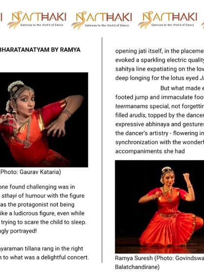 Indira Kadambi - Bharatanatyam Performance & Choreography In the Spotlight: Press, Posters & Acclaim photo 7