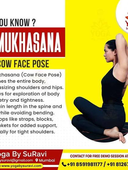 Did you know Gomukhasana (Cow Face Pose) stretches the entire body? We teach you how to use props for added support, especially for tight shoulders.