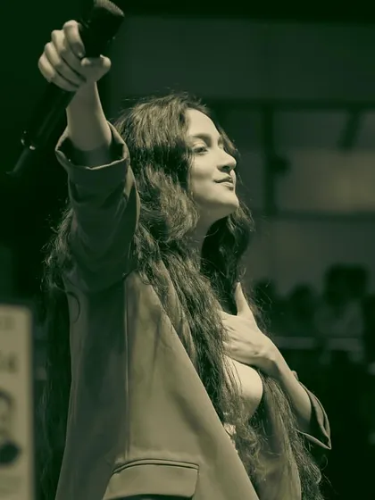 A heartfelt moment from the Delhi Olympic Games opening ceremony. I feel immense gratitude for being able to share my voice on such significant platforms.