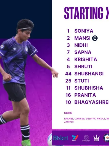 Our starting XI for match number 2.