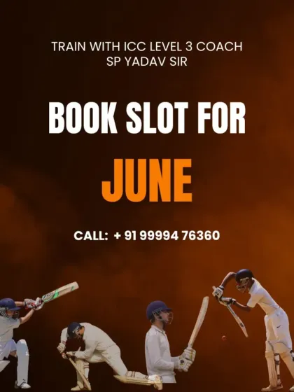 Don't wait! Limited slots are available for my one-on-one coaching sessions in June. Call now to book your spot and start your journey to becoming a top-class cricketer.