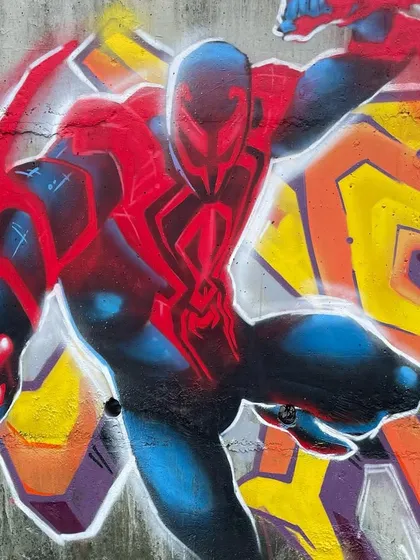 My tribute to "Spiderman: Across The Spider-Verse". That movie's art, story, and soundtrack left me flabbergasted. I had to paint Spiderman 2099.