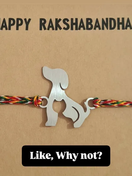Happy Rakshabandhan to the families who treat their pets as members. Our pets are our protectors, and this rakhi celebrates that bond.