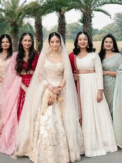 A bride and her tribe. It's always so special to see the bride surrounded by her best girls, all looking their best.