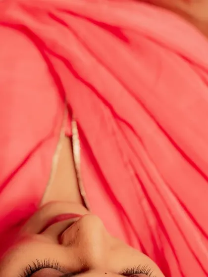 An abstract and artistic close-up. This shot focuses on color, texture, and form, creating a visually interesting image.