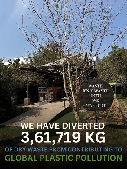 With 3,61,719 kg of dry waste diverted from global plastic pollution, our collection hub stands as a symbol of what we can achieve together. Every bottle and wrapper you bring makes a difference.