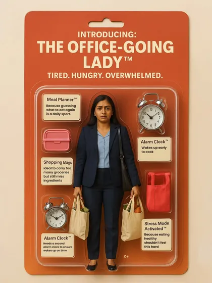 Feeling like the "Tired, Hungry, Overwhelmed" office-going lady? We take the stress out of eating healthy so you can relax.