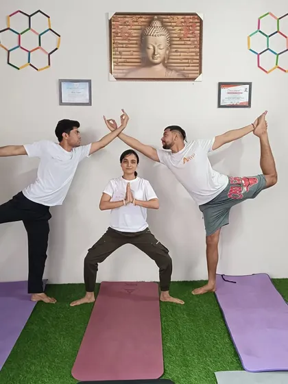 Another variation of our goddess and dancer group pose. We love getting creative and making beautiful shapes together.