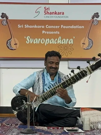 I believe in the healing power of music. It was an honor to perform at the 'Svaropachara' event for the Sri Shankara Cancer Foundation, sharing the calming vibrations of the sitar with patients and staff.