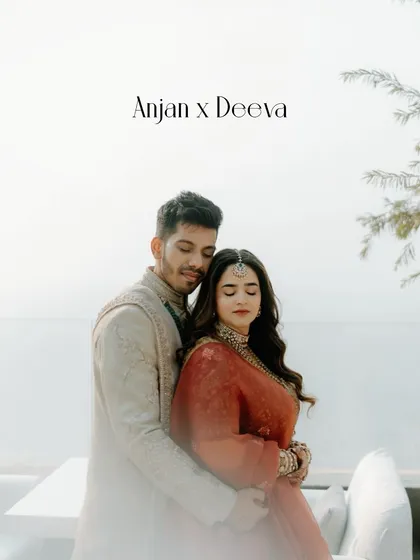 A romantic portrait of the couple, their eyes closed in a moment of quiet connection. The soft, bright lighting gives the image a dreamy feel.