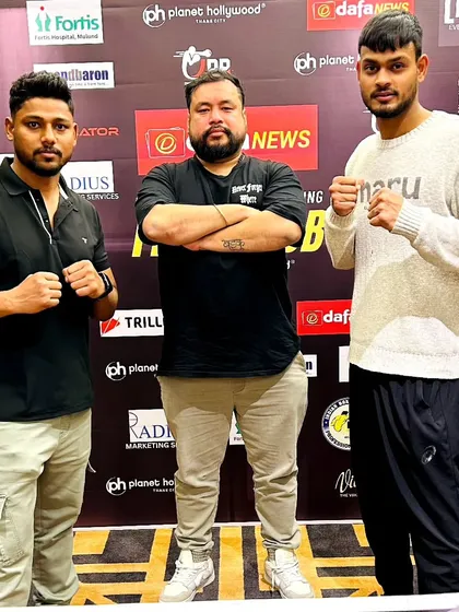 My team and I ready for the fights in Mumbai. We present a united and formidable front.