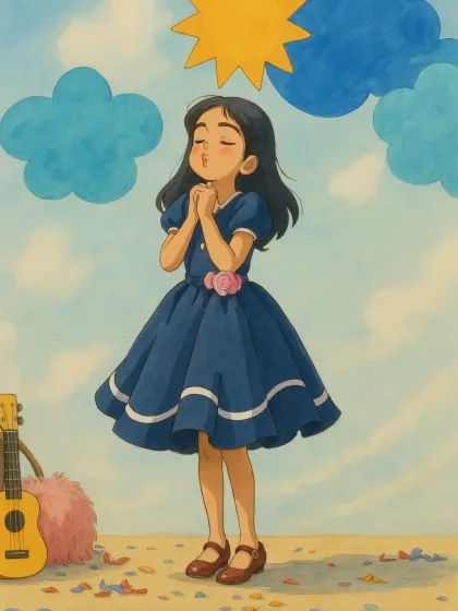 An artistic interpretation of one of my designs in a whimsical, Ghibli-inspired illustration. I love seeing my creations spark imagination and magic.