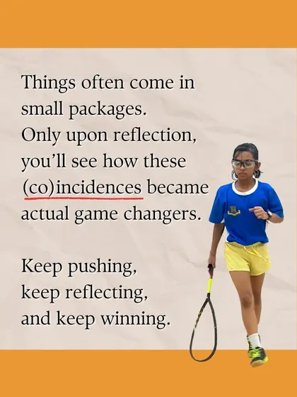 Small, seemingly insignificant moments often become game-changers in your career. We encourage players to keep pushing, keep reflecting, and trust the journey.