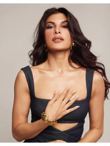 A classic and elegant studio portrait of Jacqueline Fernandez. This type of clean, simple headshot is a timeless requirement for any actor's professional portfolio.