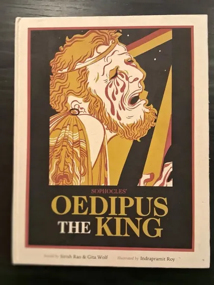 The cover of our stunning graphic edition of Sophocles' 'Oedipus the King'.