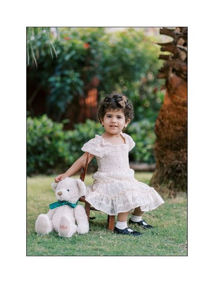 A collage of a family enjoying their outdoor birthday shoot. It shows the variety of playful and posed shots we can achieve.