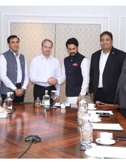 My work often extends to advising on matters of national importance beyond the courtroom. It was an honor to be part of this high-level meeting with Sports Minister Shri Anurag Thakur and FIDE President Arkady Dvorkovich to discuss the historic 2022 Chess Olympiad held in India.