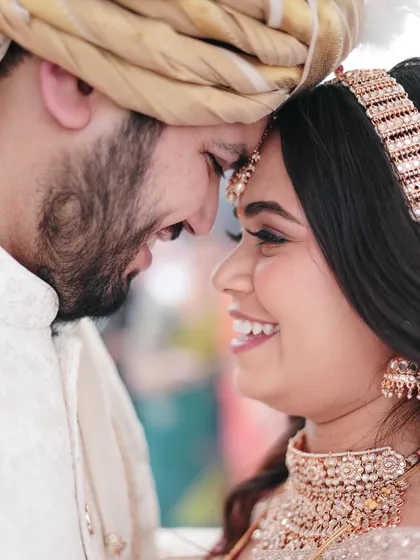 In this close-up, we captured the pure, unadulterated joy of a couple on their wedding day. The smiles are genuine, the connection is palpable, and the moment is forever preserved.