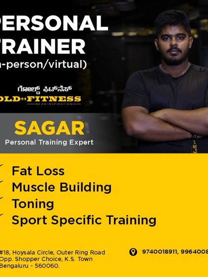 Transform your fitness journey with Sagar. His expertise in fat loss, muscle building, and sport-specific training will help you achieve your goals.