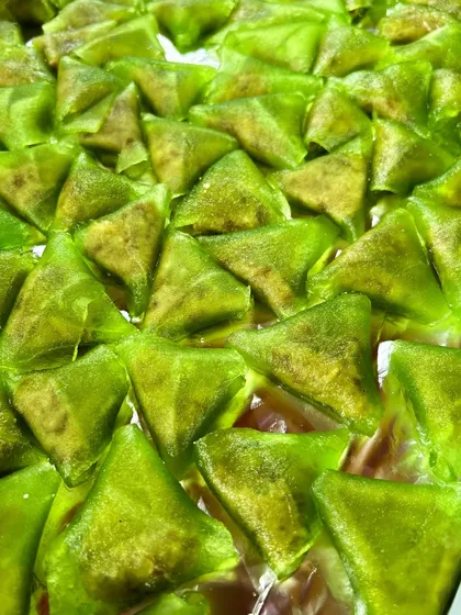 A tray full of my Paan Petha, a refreshing dessert that combines the sweetness of Agra petha with the aromatic flavour of paan. It's the perfect end to a rich Indian meal.