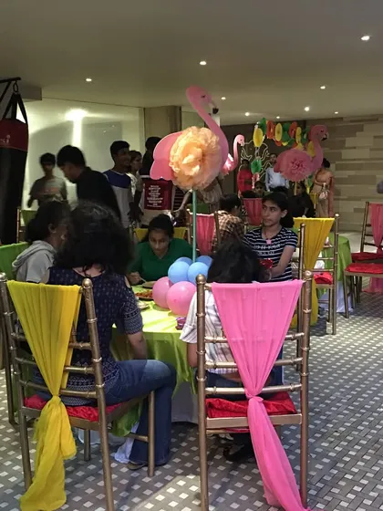 The best part for me is seeing guests relax and have a great time. With the food taken care of, you and your friends can simply enjoy the party. This was a fun-filled birthday celebration with a flamingo theme.