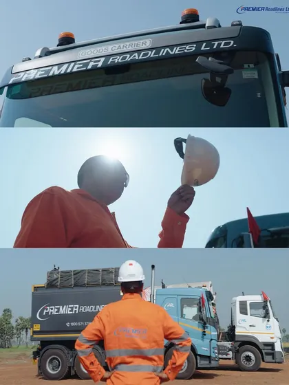 Beyond the machinery, we focus on the professional teams that make it all happen. This ground-level shot for Premier Roadlines captures the personnel overseeing their logistics operations, adding a human element to our corporate videos.