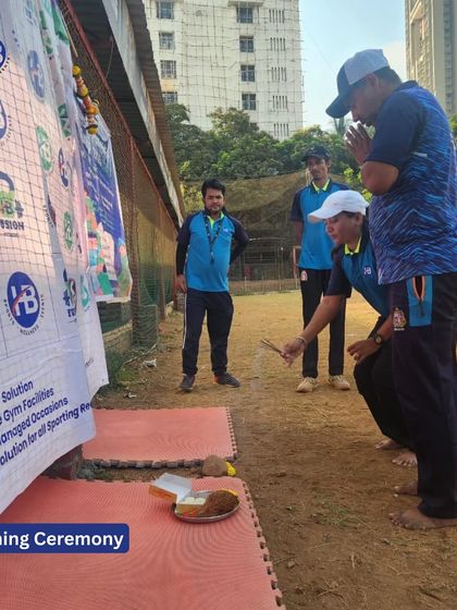 The opening ceremony of our sports camp, complete with a traditional lamp lighting. We begin every new venture with positivity and respect.