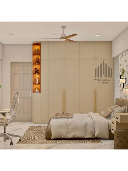 WallsToHome Interiors - Turnkey Home Interiors Serene Bedrooms & Custom Wardrobes photo 10