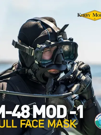 The Kirby Morgan M-48 MOD-1 full-face mask offers unparalleled versatility for professional divers. Its modular pod system allows for quick changes between open circuit, rebreathers, and communications gear, ensuring the operator is prepared for any underwater scenario.