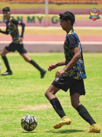 A player on the run, demonstrating the speed and endurance we build in our athletes.