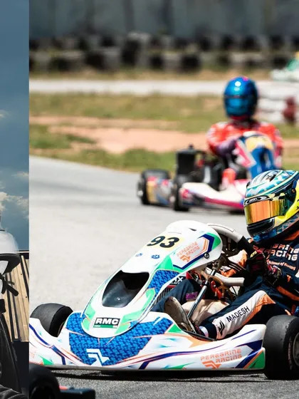 A collage showcasing the on-track action from RMC R1.