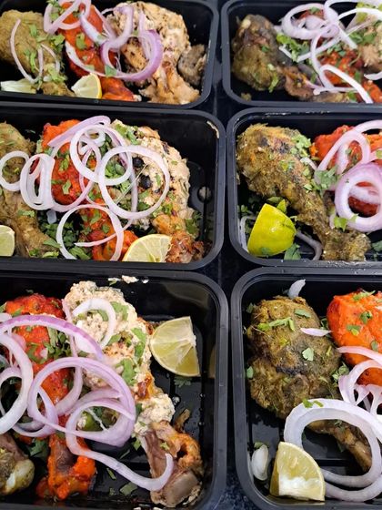 This image shows how I prepare larger orders for catering. Every single box is given the same attention to ensure quality and flavour across the board.