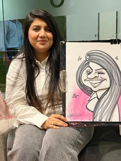 A caricature from a Women's Day celebration at Dentus India. It was a pleasure to help celebrate the amazing women on their team with some fun art.