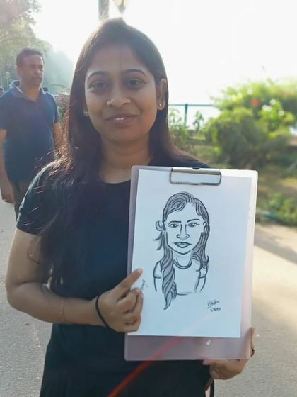 Meet Miss Chaitanya, a software professional. It's always interesting to draw people from the tech world.
