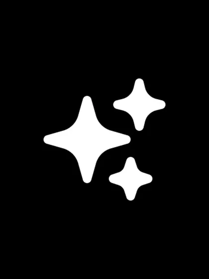 a 'magic' or 'ai' icon, often used to signify automated or smart features. this simple, clean icon is designed to be instantly recognizable within an app's ui.