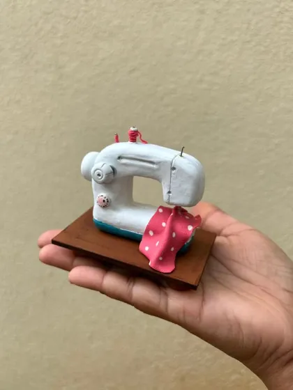 A final shot of the sewing machine, a unique gift that reflects the recipient's passion.