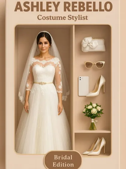This isn't just a dress, it's a dream come true. I designed this bridal gown to be a complete story, hand-stitching every piece of Portuguese lace and weaving in pearls to create a timeless look for a white wedding.
