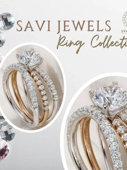 A symbol of eternity and love. This exquisite ring features a prominent solitaire embraced by three shimmering bands of diamonds, creating a look of unparalleled brilliance from every angle.