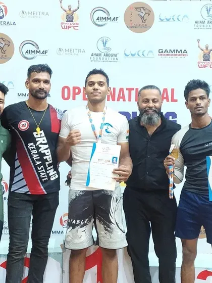 With my friends and fellow competitors on the podium at the Kerala Open. We push each other to be better. Congratulations to them on their wins as well.