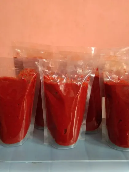 More pouches of my authentic Goan red curry paste. I make these in small batches to ensure the spices are fresh and aromatic.