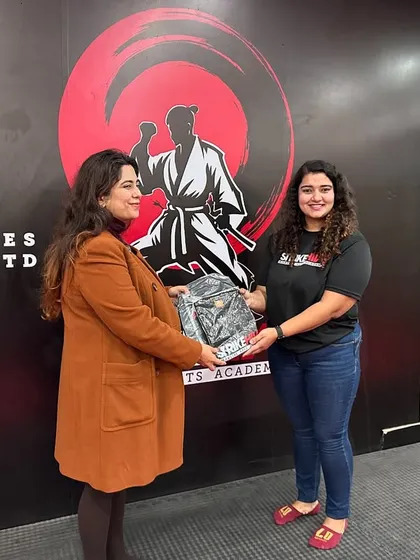Our founder, Lipika, with a representative from Mindsy after a successful collaborative session. These partnerships are key to our holistic approach, ensuring we address wellness from every angle.