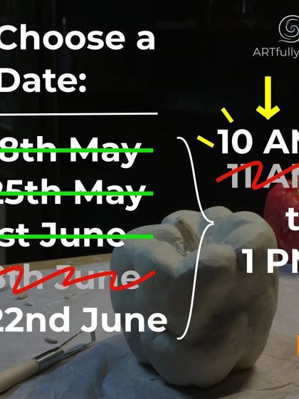 An announcement for one of our beginner-friendly workshops. I strive to offer flexible dates to make creativity accessible to everyone.