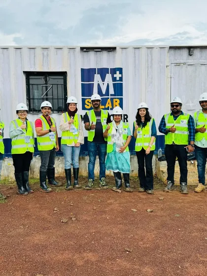 Our team alongside colleagues from PETRONAS at one of our project sites. Following knowledge-sharing sessions, we participated in a tree plantation drive, fostering a collaborative environment and reinforcing our shared sustainability goals.