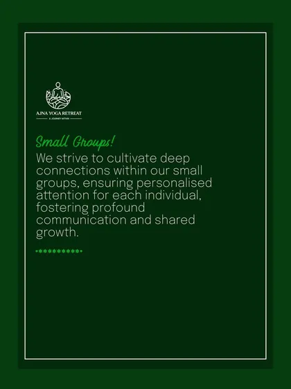 We cultivate deep connections by keeping our groups small. This ensures personalized attention for each individual, fostering profound communication and shared growth.