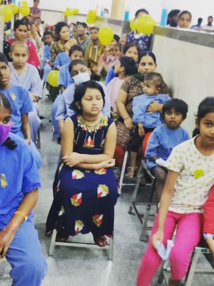 A close-up of the young audience at the hospital. It was a privilege to bring a bit of light and laughter to their day.