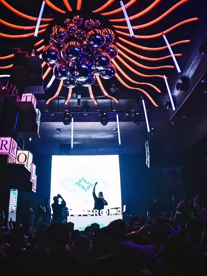 Another perspective of the massive crowd at Toy Room, Pune. I love performing at venues with great architecture and lighting that add to the overall experience.