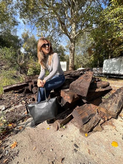 Always looking towards the brighter side. A sunny day on location during my travels for work.