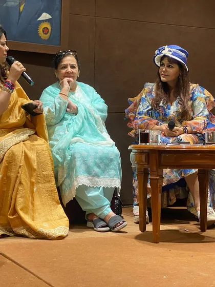 Actively participating in the discussion, sharing my musical insights from the recording process of the Heeramandi soundtrack.
