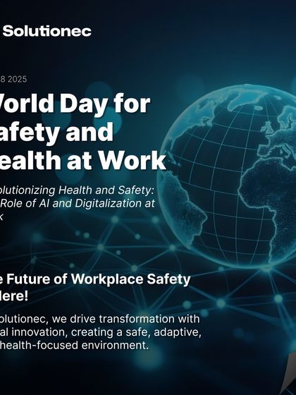 We are revolutionizing workplace health and safety through AI and digitalization. This visual introduces our commitment to creating safe, adaptive, and health-focused environments by leveraging digital innovation.