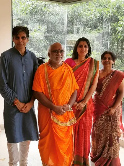 Remembering the opening Homa ceremony for our shala, performed by the revered Challekere brothers. Their auspicious blessings gave us a powerful and sacred start to our journey in this new space.